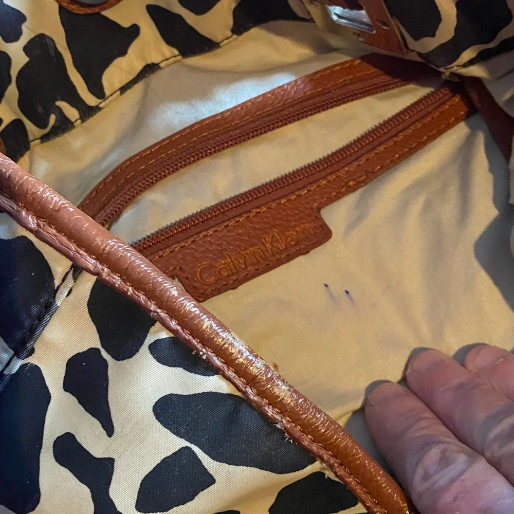 Vintage Calvin Klein Leopard Print Handbag
